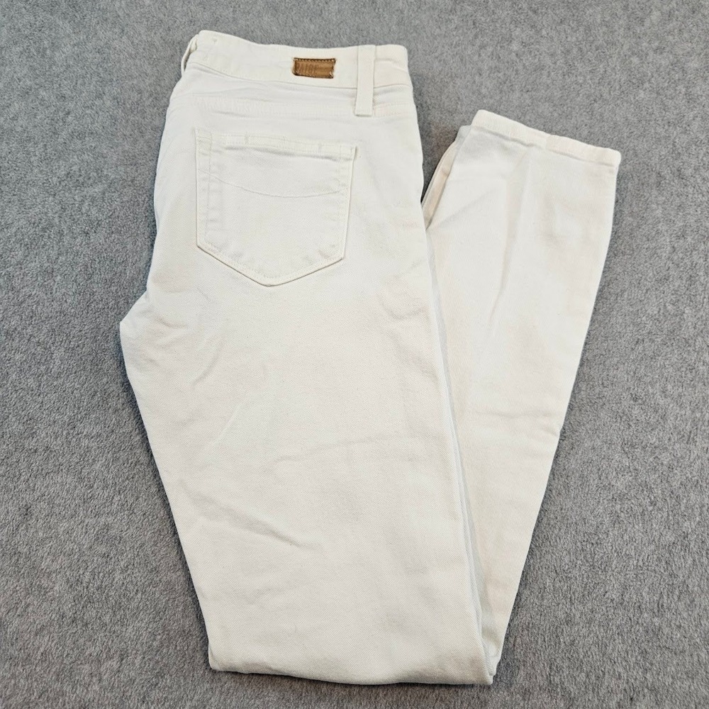 Paige Skyline Maternity Ankle Peg White Mid Rise Skinny Jeans Size 26 Womens